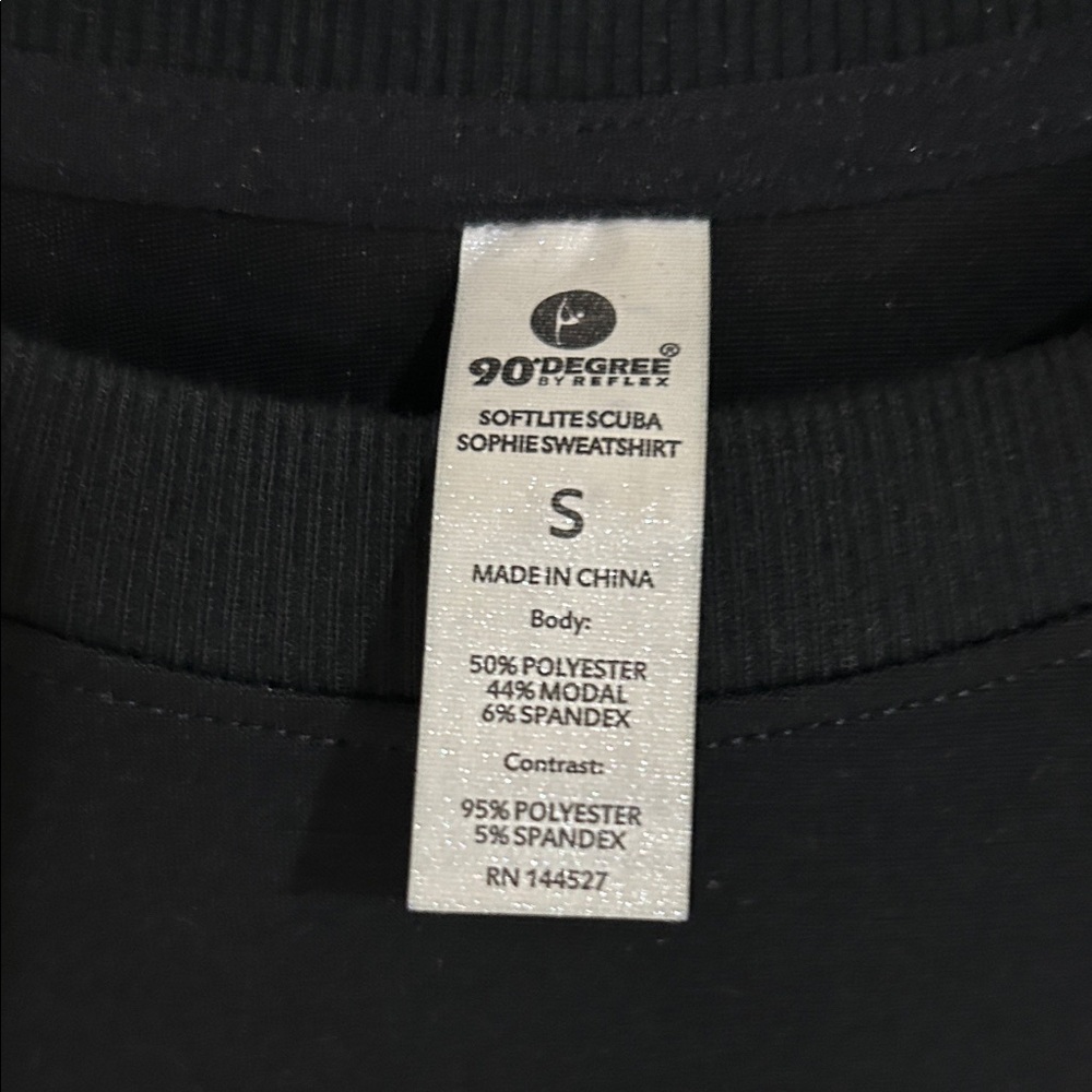 SOFT 90 Degree By Reflex Women's Black Top with Button Accents - Picture 5 of 8
